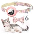 Apple AirTag Silicone Case with Daisy Pattern Pet Collar and Bow