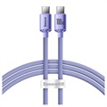 Baseus Crystal Shine USB -C / USB -C kabel Cajy000705 - 2M - fialová